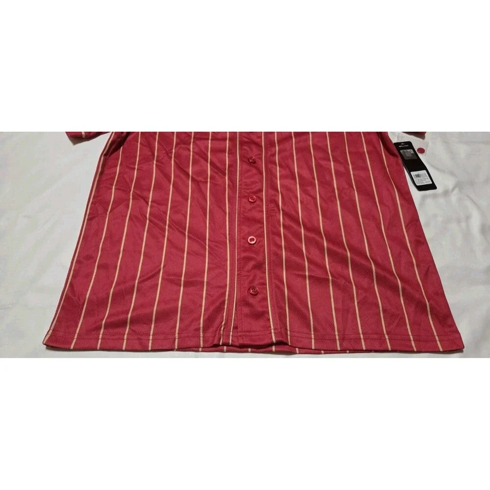 San Francisco 49ers Baseball Jersey Red And Gold Stripes Size Medium NWT